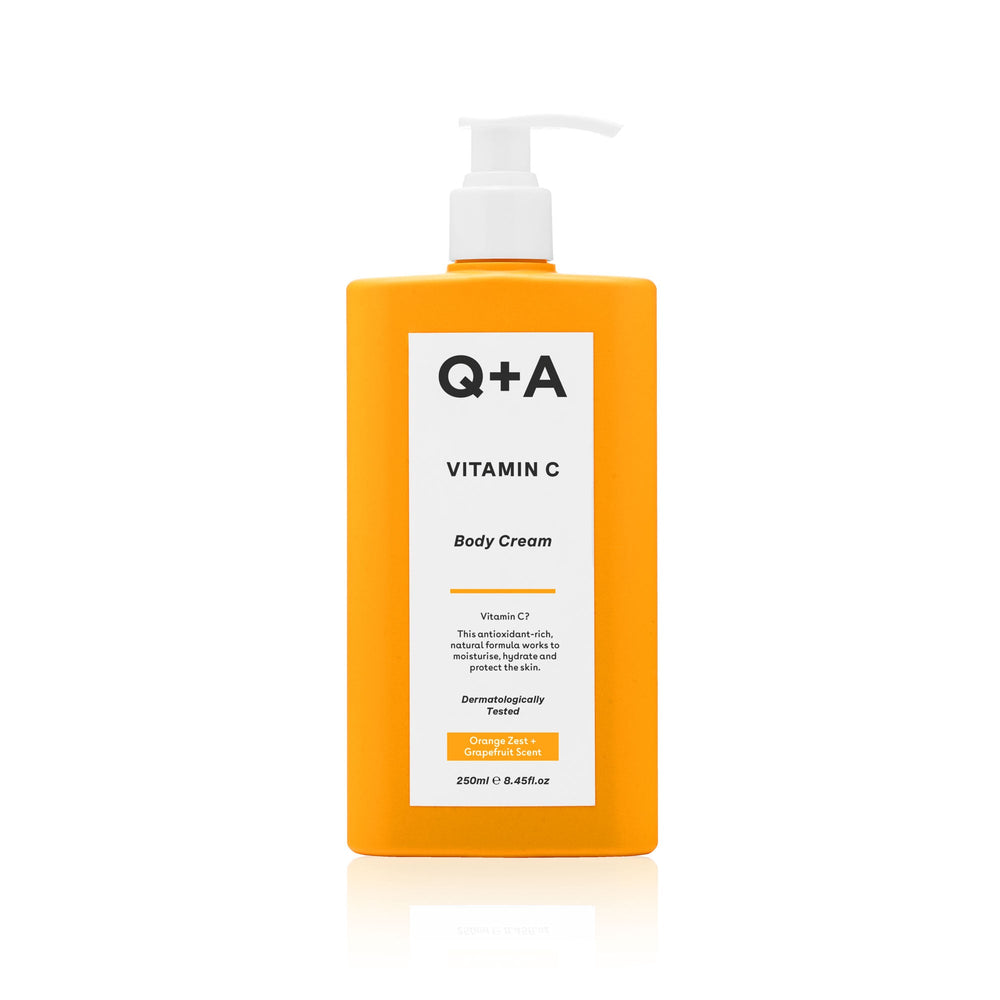 Q+A Vitamin C Body Cream Bottle